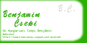 benjamin csepi business card