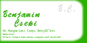 benjamin csepi business card